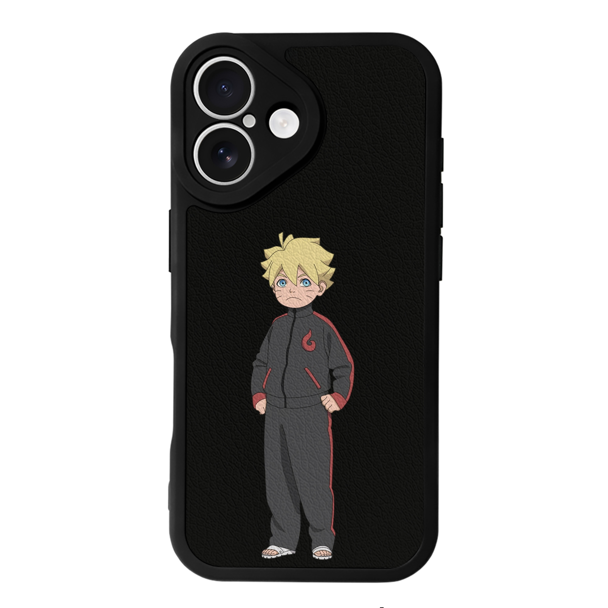 （画像用） NARUTO -ナルト- うずまき ボルト Uzumaki Boruto 【iPhone 16シリーズ対応】シリコンスマホケース（レザー調） 材質：シリコン